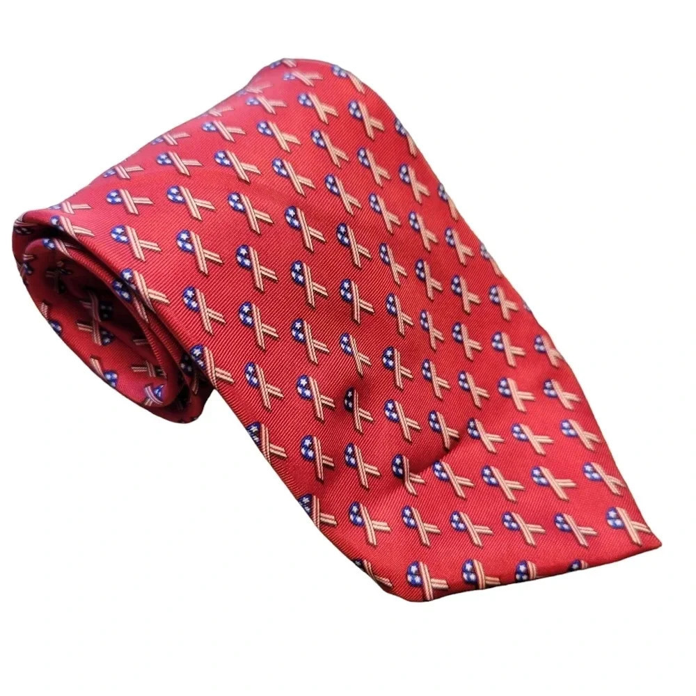 Nautica Men's Patriotic Silk Neck Tie, Red, White & Blue